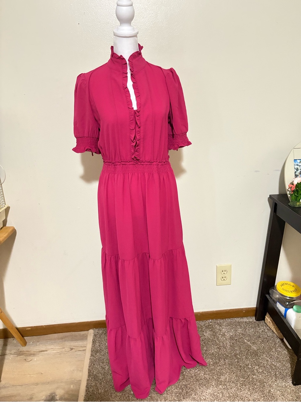 London Times Fuchsia Maxi Dress